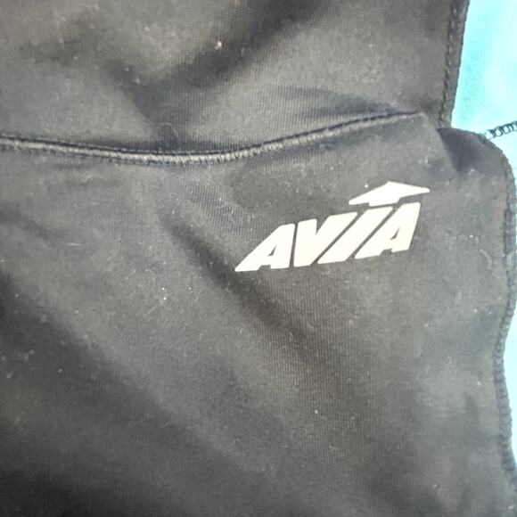 AVIA Sports Shorts Size Small women running swim black aqua pocket 27 x 2" - Picture 4 of 8